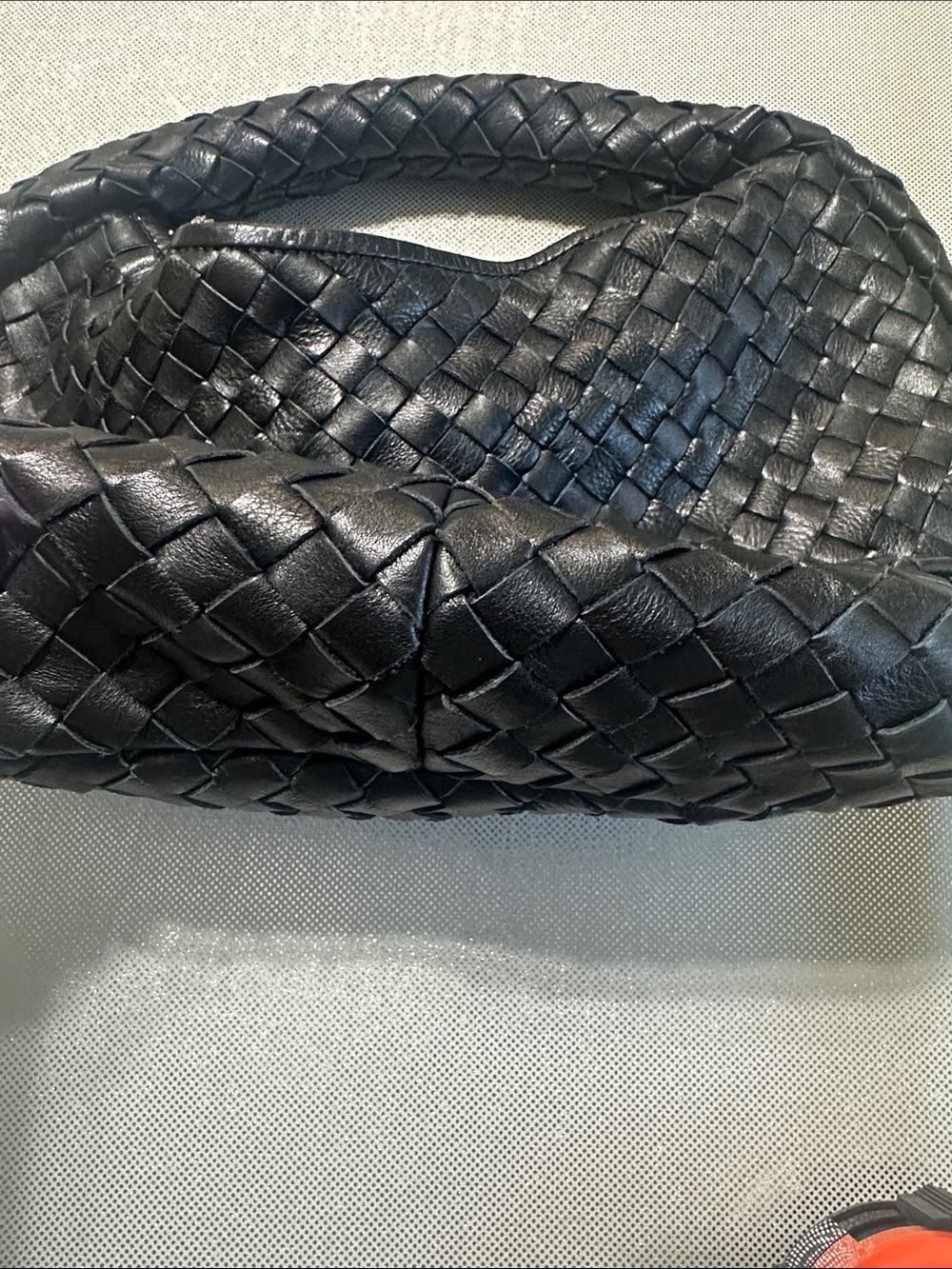 Black Woven Leather Hobo Bag - Women - Picture 9 of 9